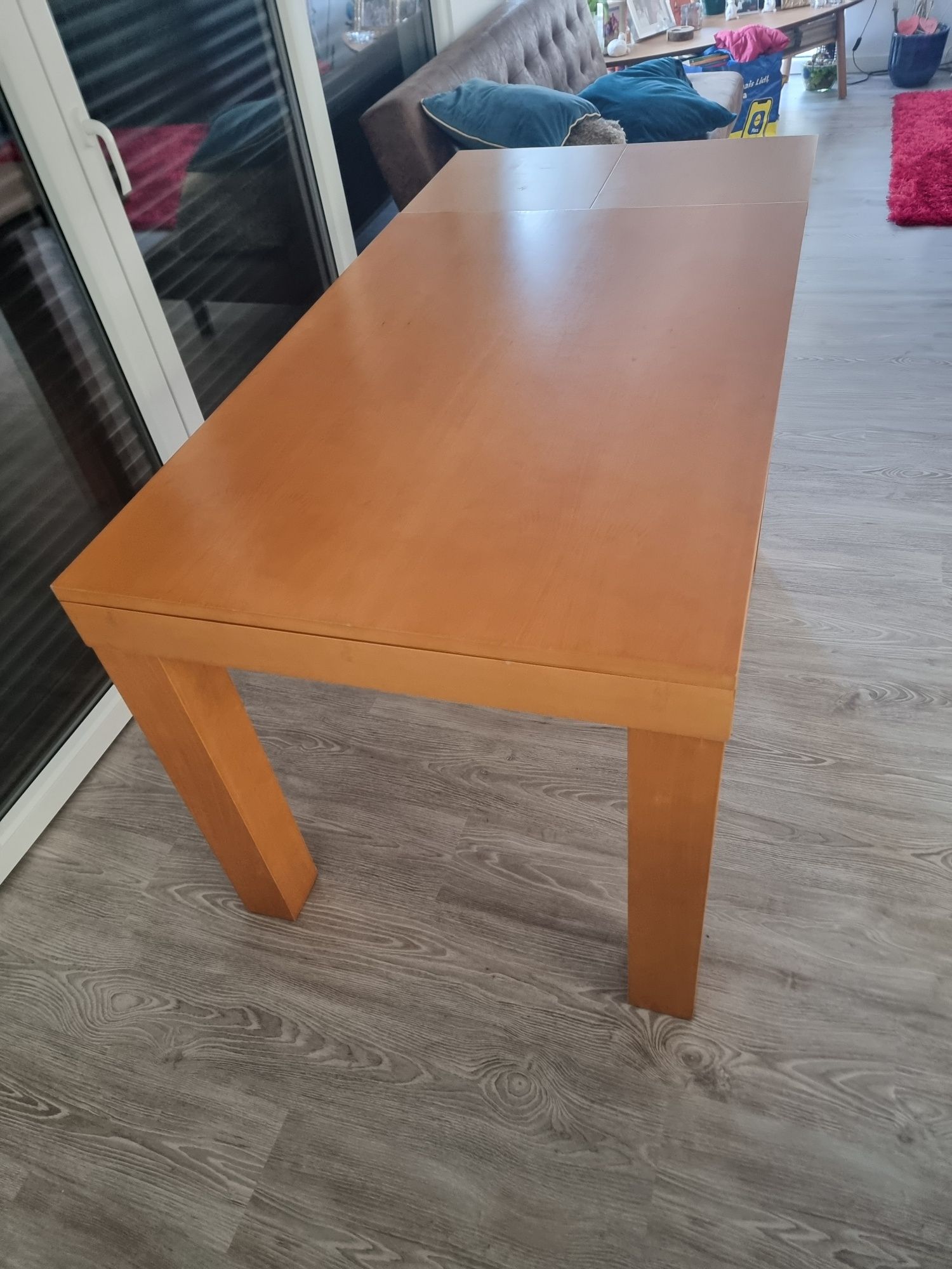 Mesa de jantar extensivel em 3 posições : 120 ou 161 ou 201 cm.