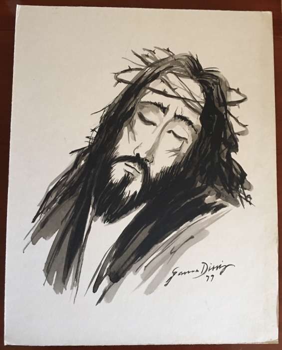 Oportunidade Pintura Rara Cristo Pintor Gama Diniz