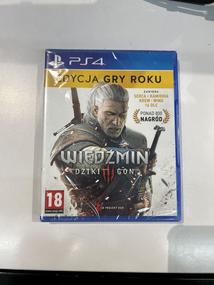 Wiedźmin 3 dziki gon edycja gry roku ps4 nowa w folii