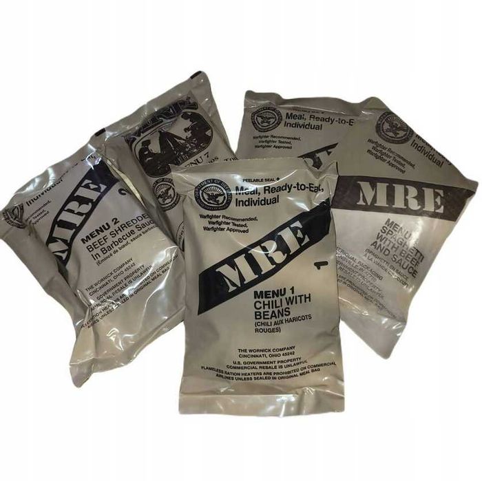 Amerykańska racja żywnościowa – oryginalne MRE (menu 1-24)