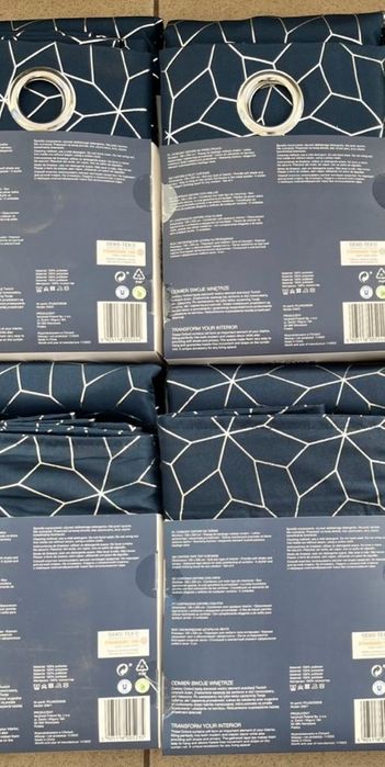 Zasłony po  2szt granatowe