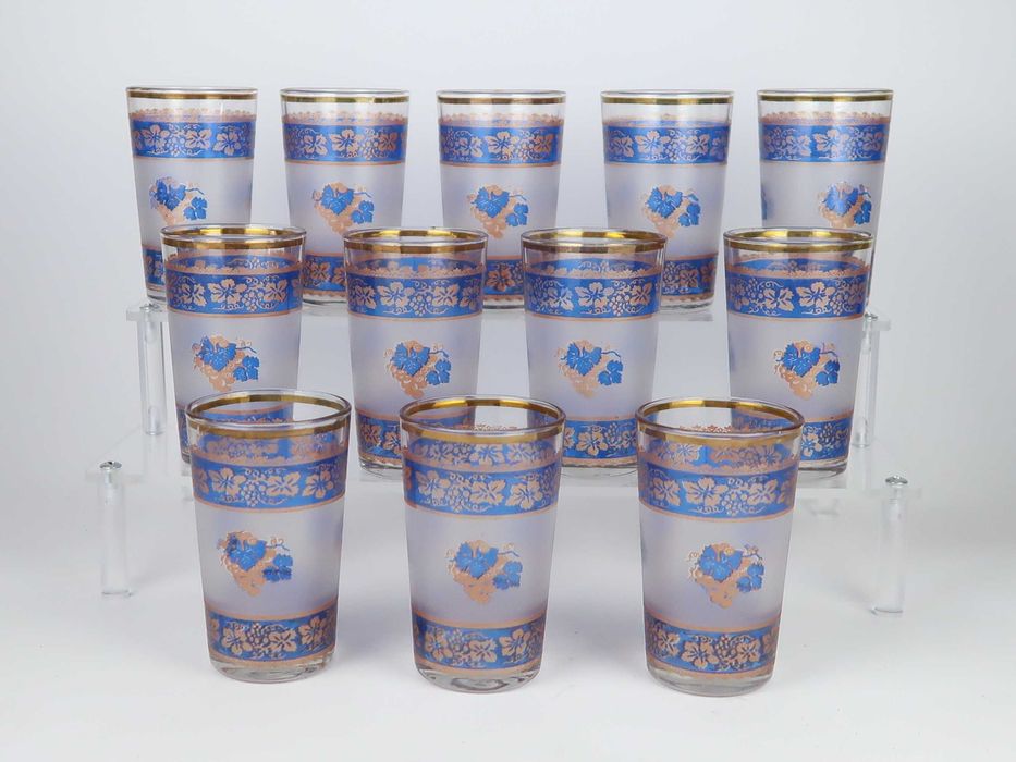 Conjunto de 12 copos de chá - Marrocos / Tunisina