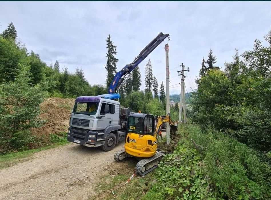 Потужний кран-маніпулятор. Вантажні перевезення