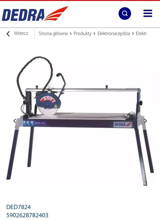 Przecinarka do płytek ceramicznych Dedra