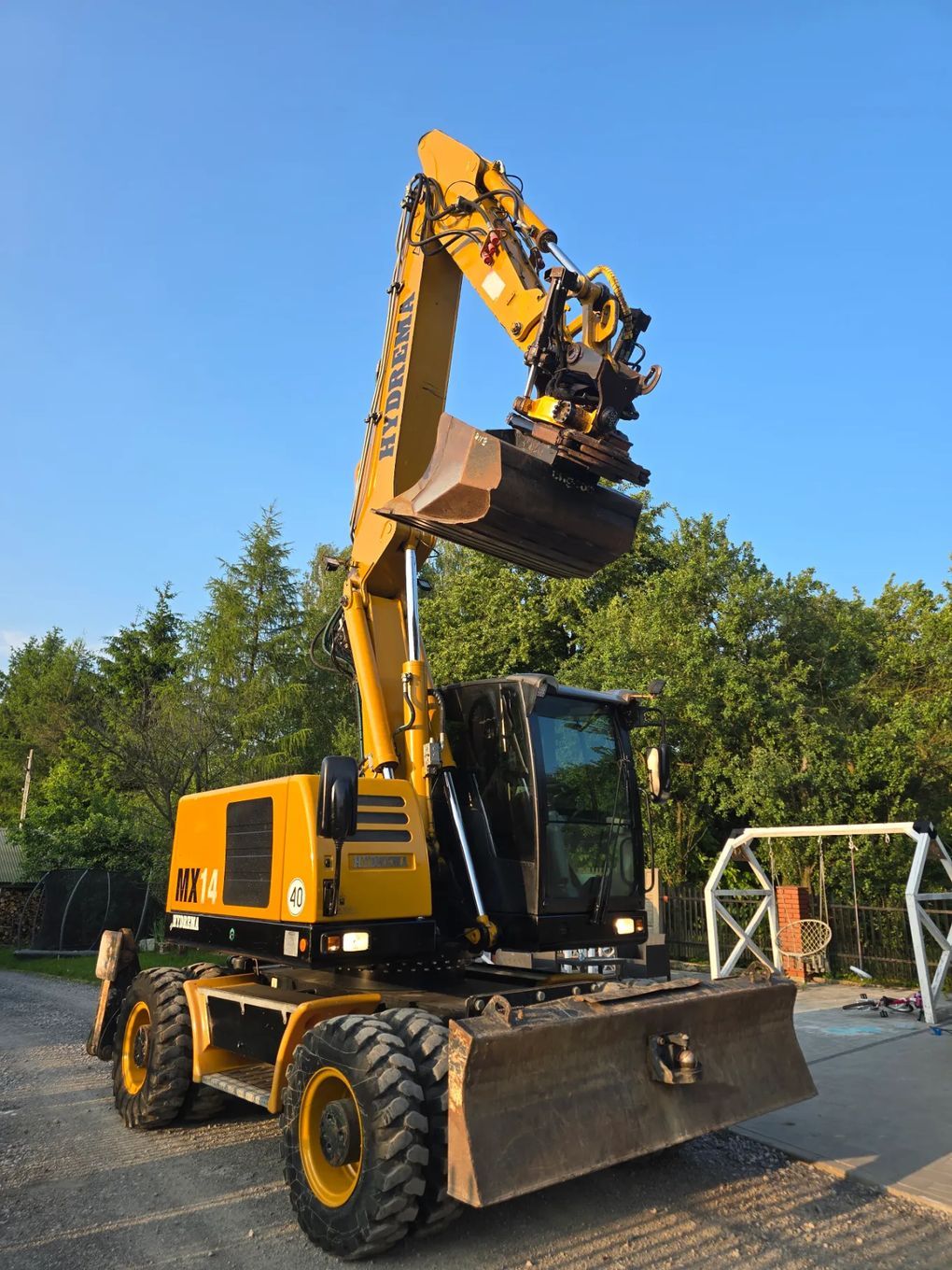 Hydrema MX 14 Roto SVAB  Koparka kołowa 16 ton. Super stan. Głowica+Szczypce