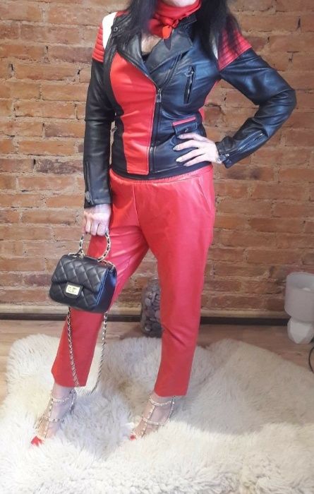 Ekskluzywny komplet damski z eko skóry VIP MILANO