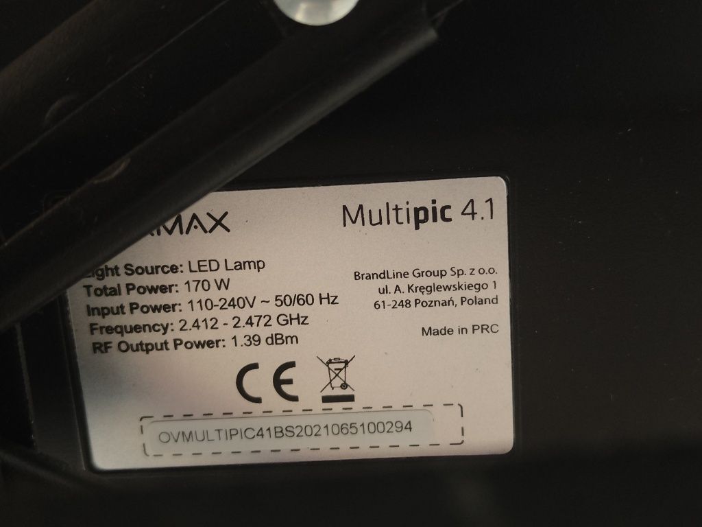 Sprzedam projektor overmax multipic 4.1  + uchwyt
