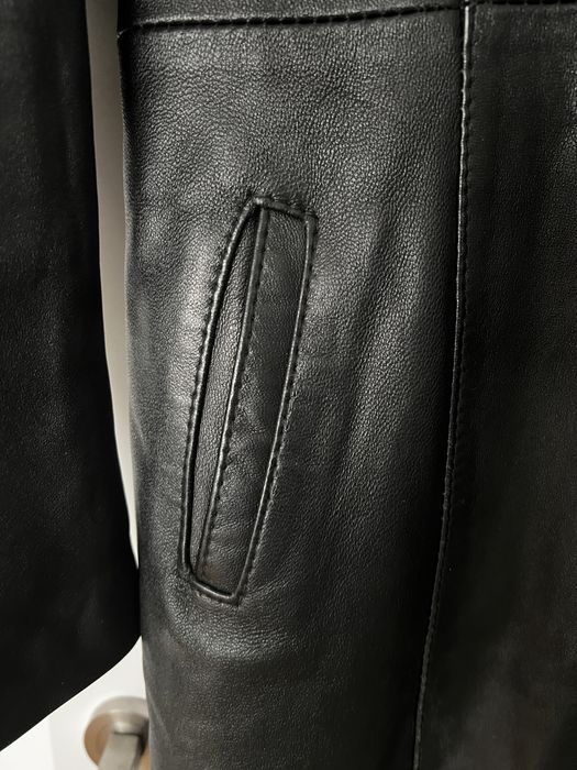 Damski plaszcz skórzany