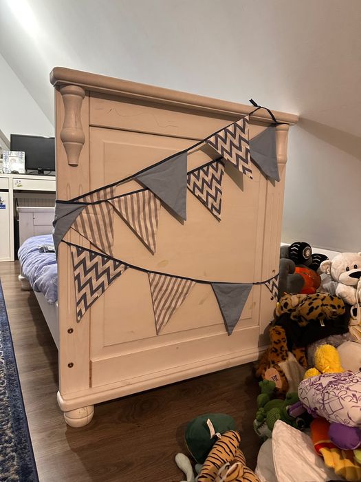 Łóżeczko dziecięce drewniane 120 cm