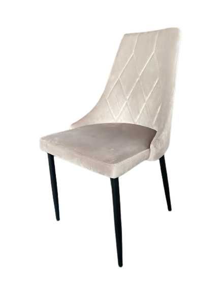 Krzesło WELUR tapicerowane PIKOWANE jadalnia salon Glamour
