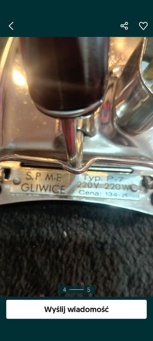 Żelazko PRL turystyczne