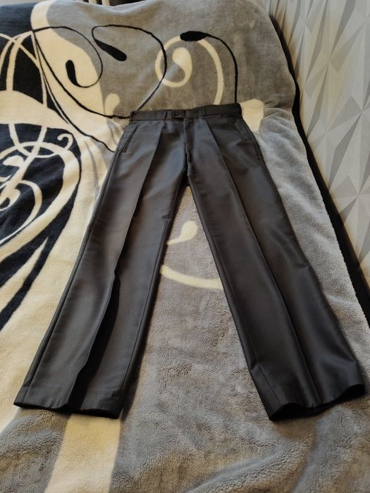 Garnitur slim Maurice Olbert - grafitowy w paski - 176cm
