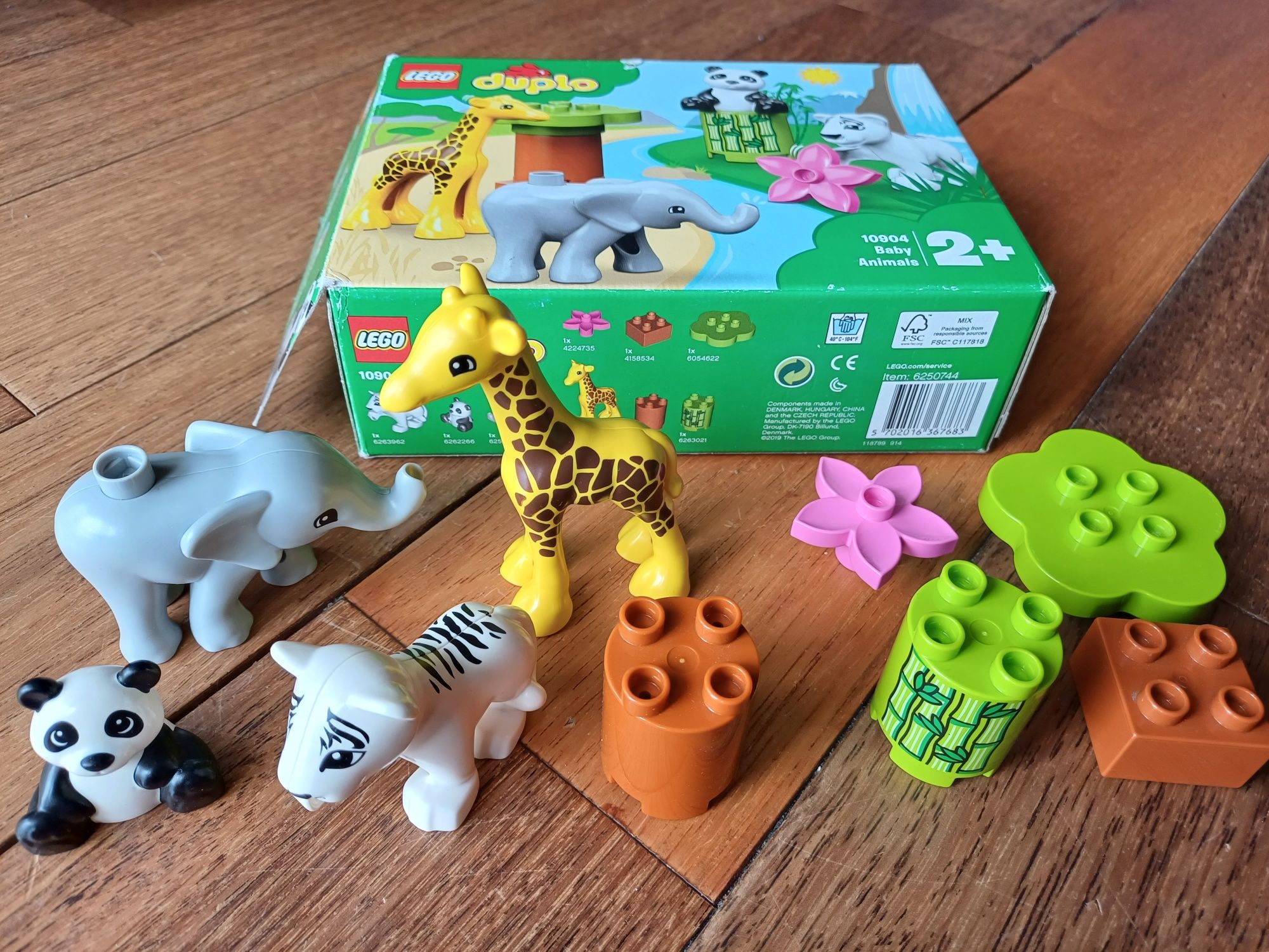 Lego Duplo 10904 małe zwierzątka zoo żyrafa panda słoń