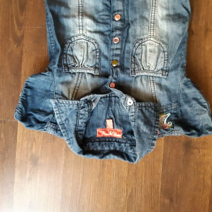 Sukienka jeans rozm. 104 krótki rękaw