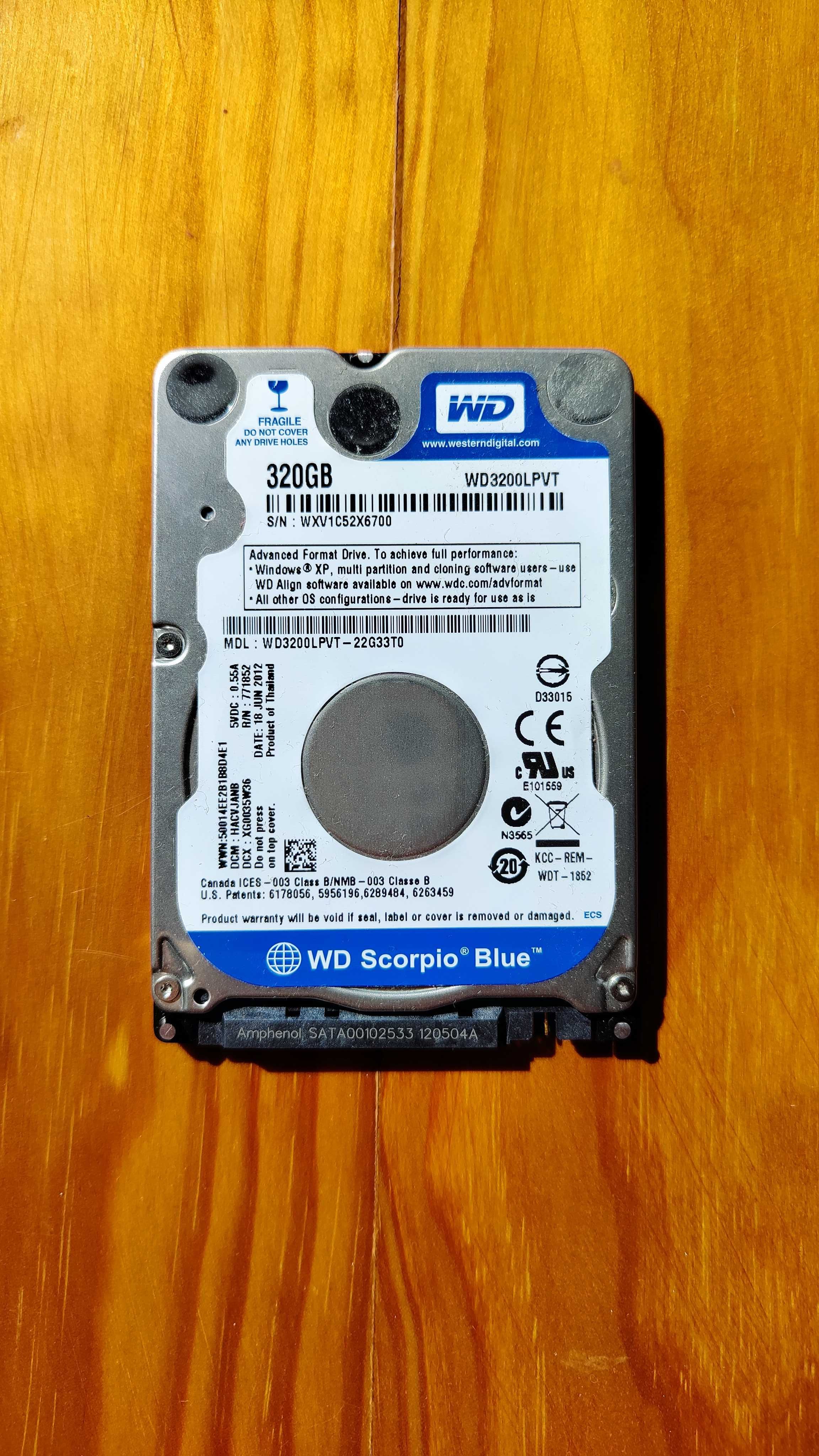 Disco 2.5" Western Digital Scorpio Blue 320 GB