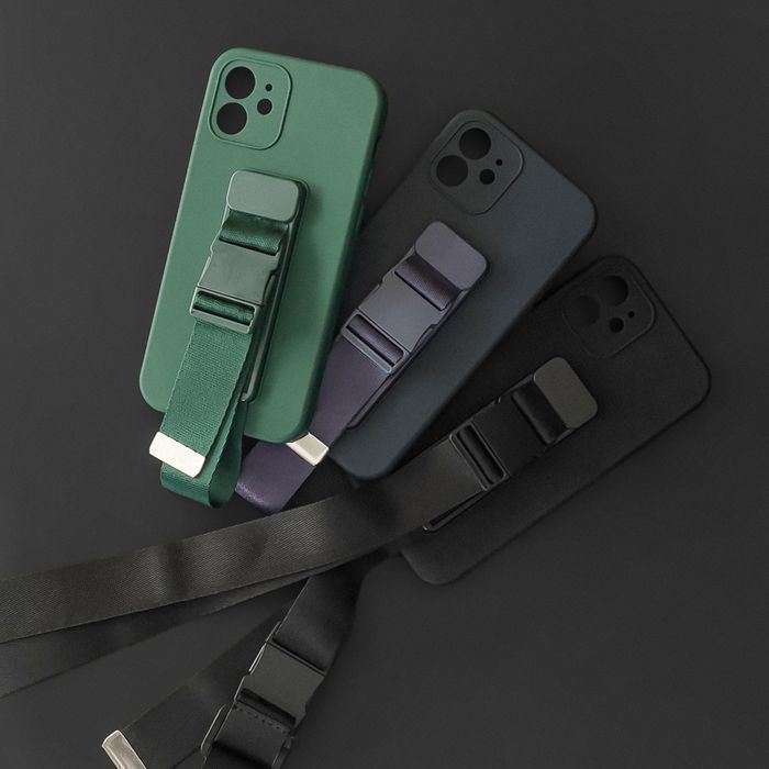 Etui Rope Case ze Smyczą do iPhone 12 Pro, Zielony Ciemny