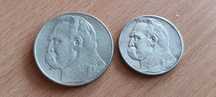 Zestaw 2 x Piłsudski Urzędowy | 10 złotych 1934 | 5 złotych 1934