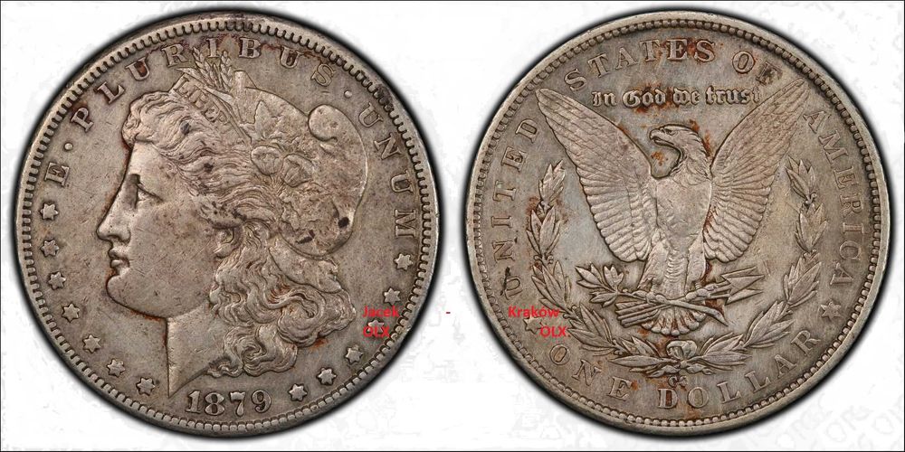 1 dolar srebro USA 1879cc , one dollar , Rarytas , Morgan Carson City