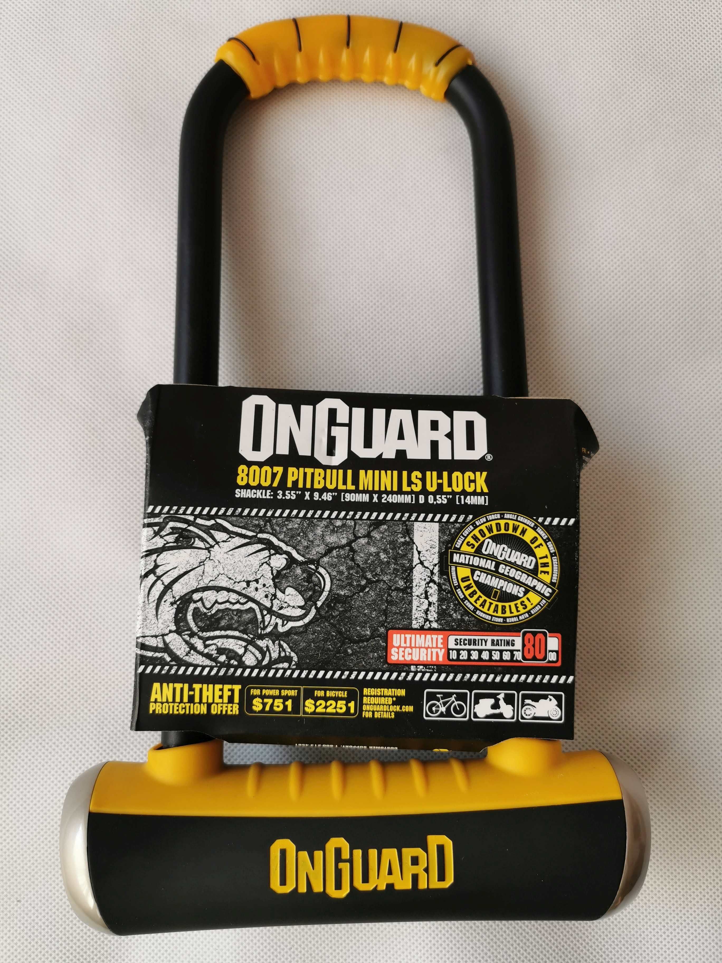 ONGUARD PITBULL 8007 U-LOCK Zapięcie Rowerowe 1,5kg