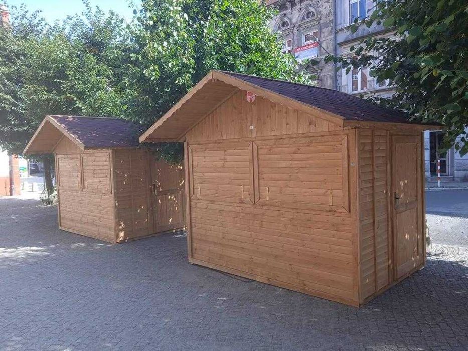 DOMEK HANDLOWY 3 Drewniany Pawilon Wystawowy Jarmark PRODUCENT C1