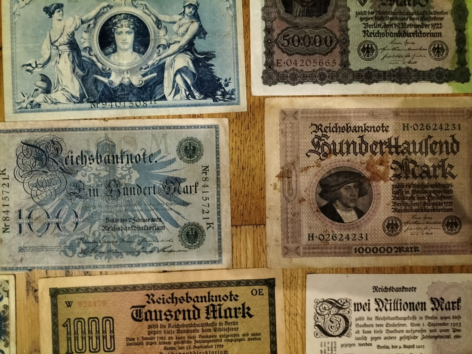 Stare banknoty marki niemieckie