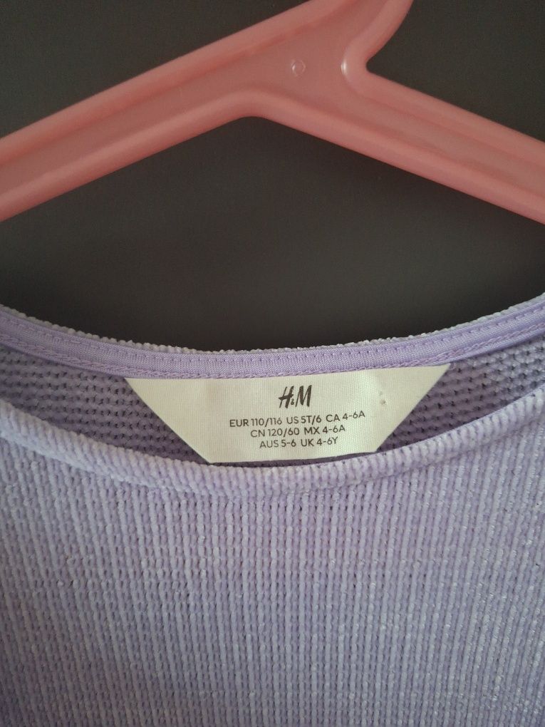 Sukienka lilowa h&m rozm. 110/116