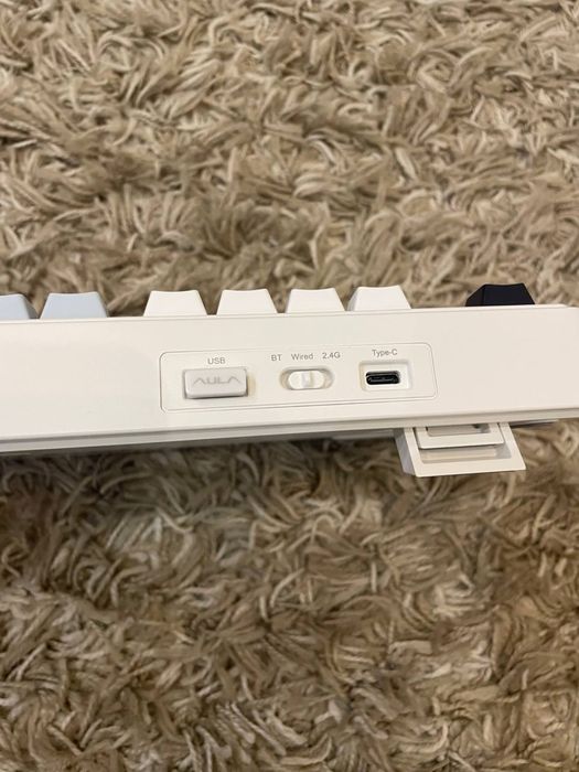 Механічна клавіатура AULA F75 white-blue(бездротова)