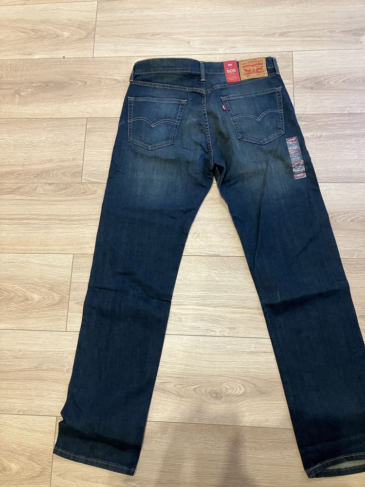 Spodnie męskie Levis 505 Regular niebieskie 34/34