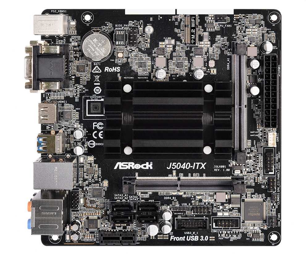 [Usado] Motherboard Mini-ITX ASRock J5040-ITX + 16GB de RAM