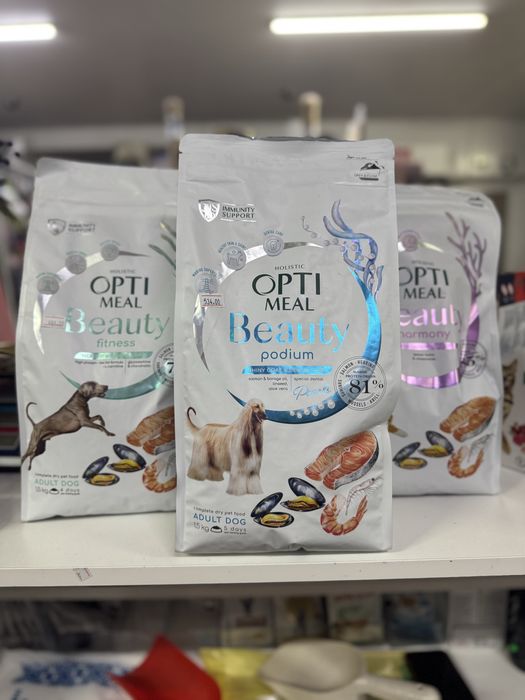 Сухий беззерновий корм OptiMeal Beauty для собак 1,5кг