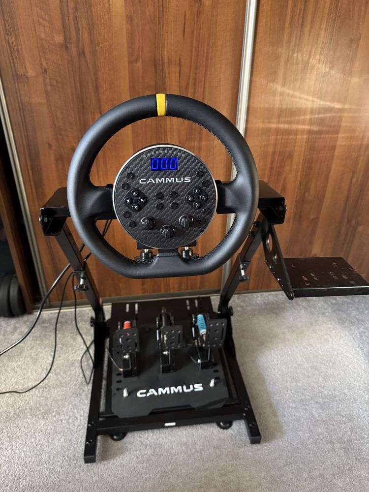 Zestaw gamingowy wyscigowy, sim racing setup, cammus c5, lc100, kierow