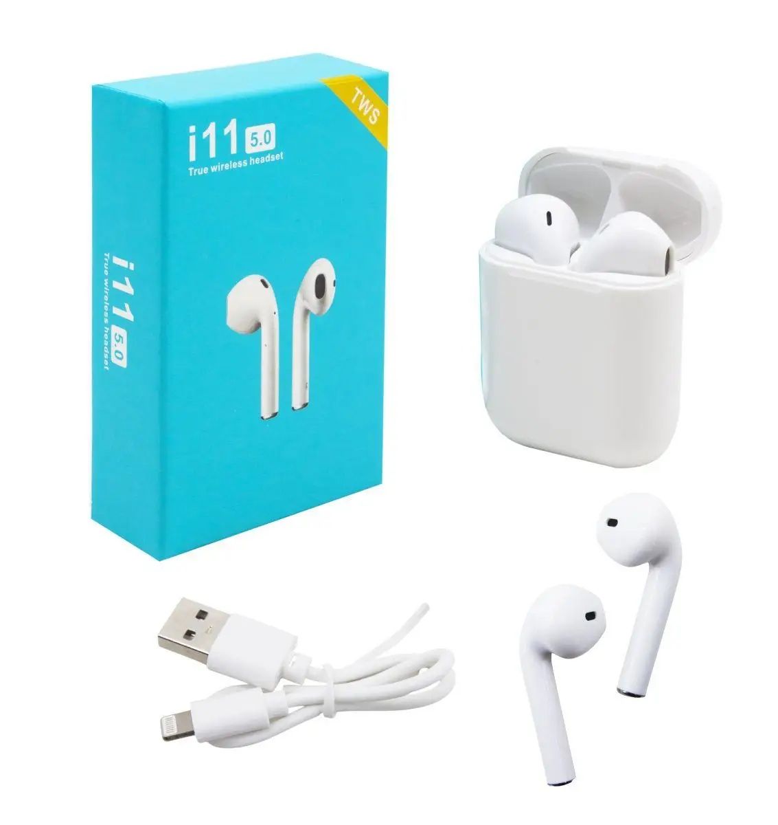 Беcпроводные наушники TWS i11. AirPods +Подарок