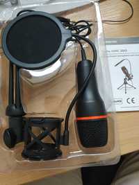Мікрофон для стрімінгу з попфільтром на мініджеку,  новий
