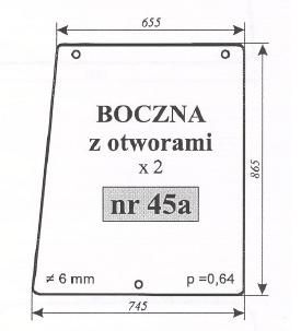 Szyba boczna samonośna MTZ belarus 82 ACX690