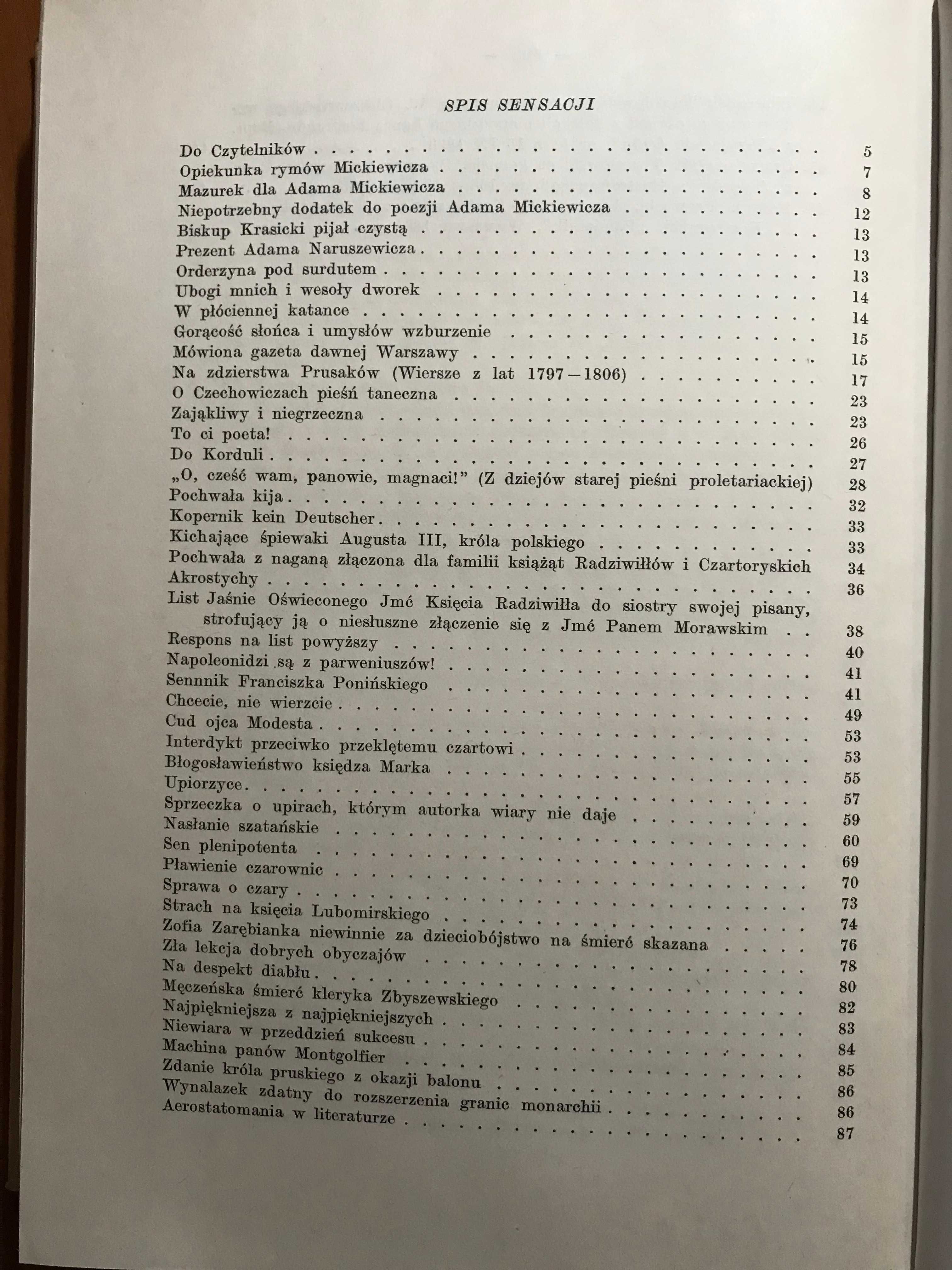 /Historyczna/ Sensacje z dawnych lat Roman Kaleta 1974 r. I wydanie