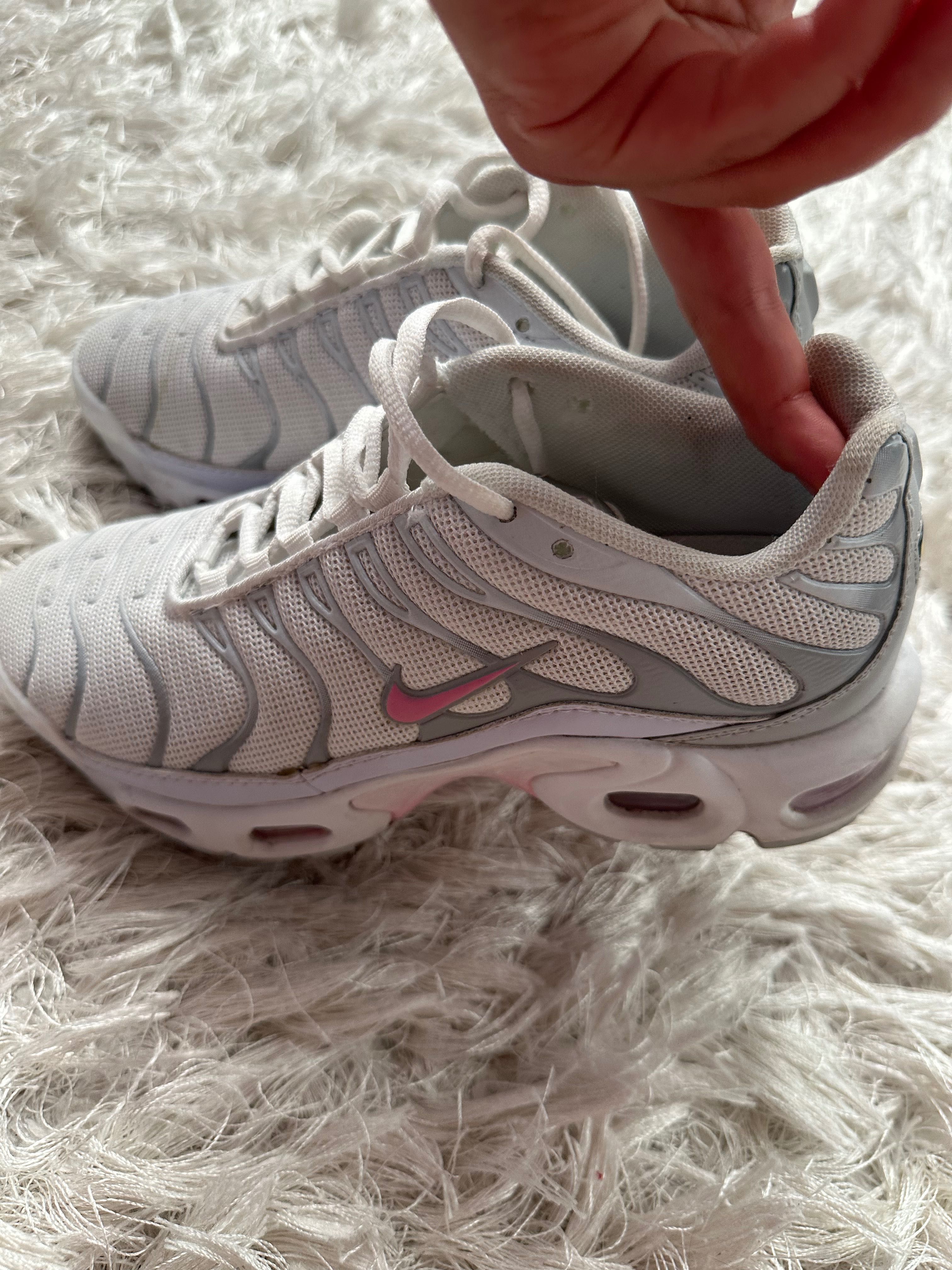 Buty sneakersy Nike tn air max plus różowe białe szare srebrne vintage