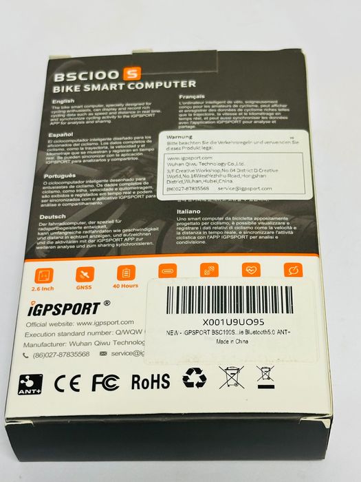 Licznik rowerowy bezprzewodowy ANT+GPS IGPSPORT BSC100S Nowy!