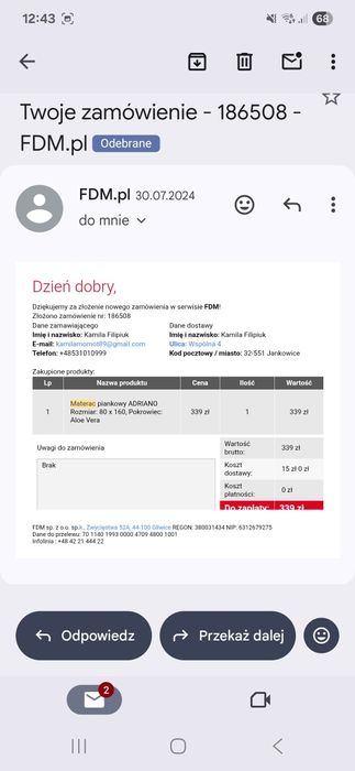 Łóżko dziecięce drewniane