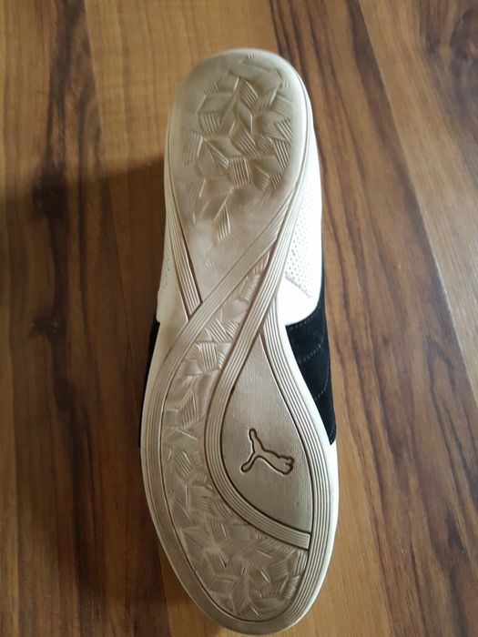Buty Puma białe ze skóry