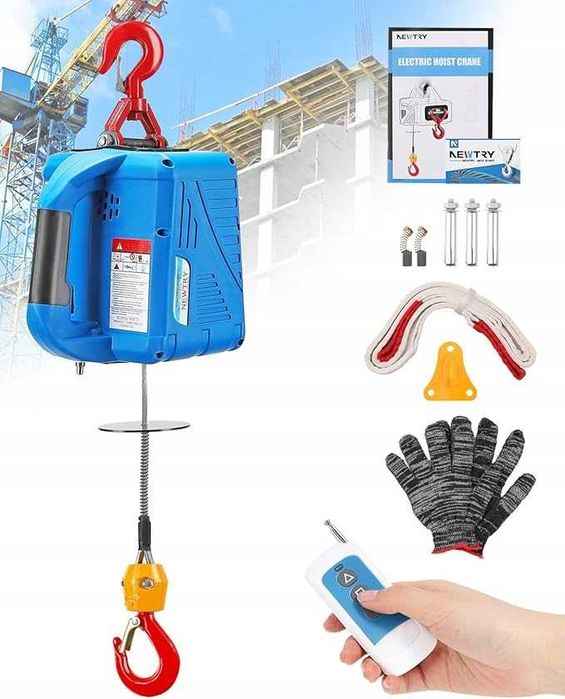 Wciągarka Elektryczna 300 kg  Pilot 1500 W, Podnoszenie 11,8 m