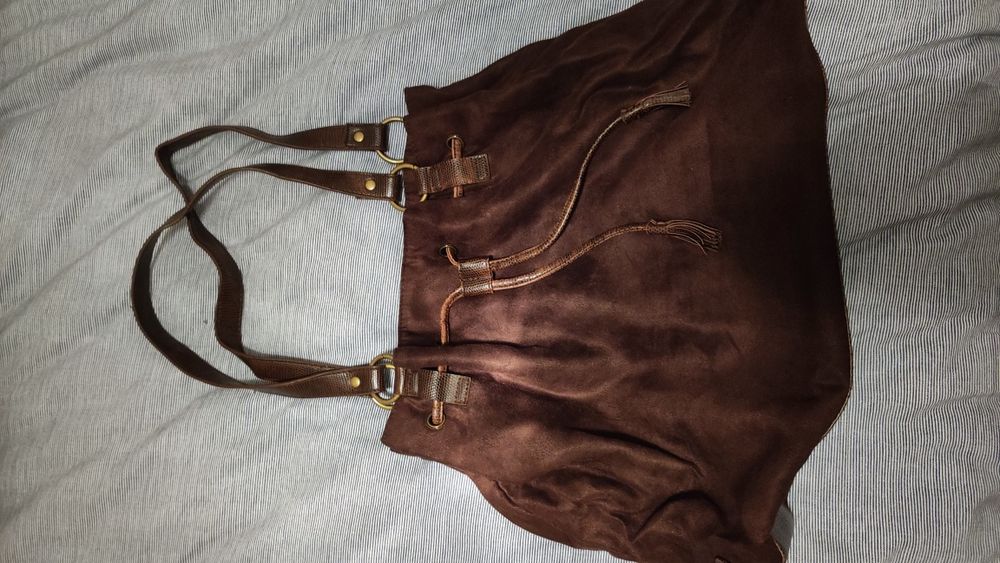 Mala de Camurça Castanha