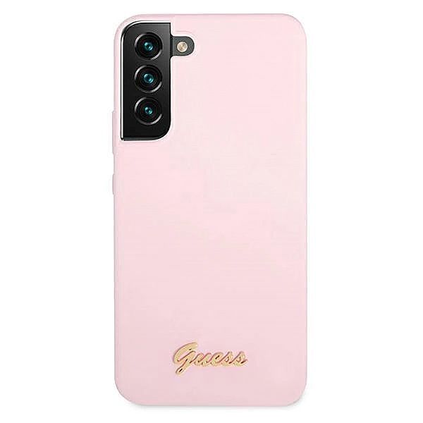 Etui Guess Silicone Script Metal Logo na Samsung Galaxy S22+ - lawendo