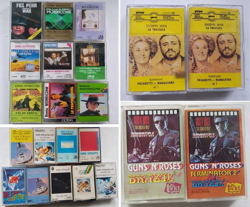 Dire Straits Ennio Morricone Giuseppe Verdi Guns N’ Roses KASETY AUDIO