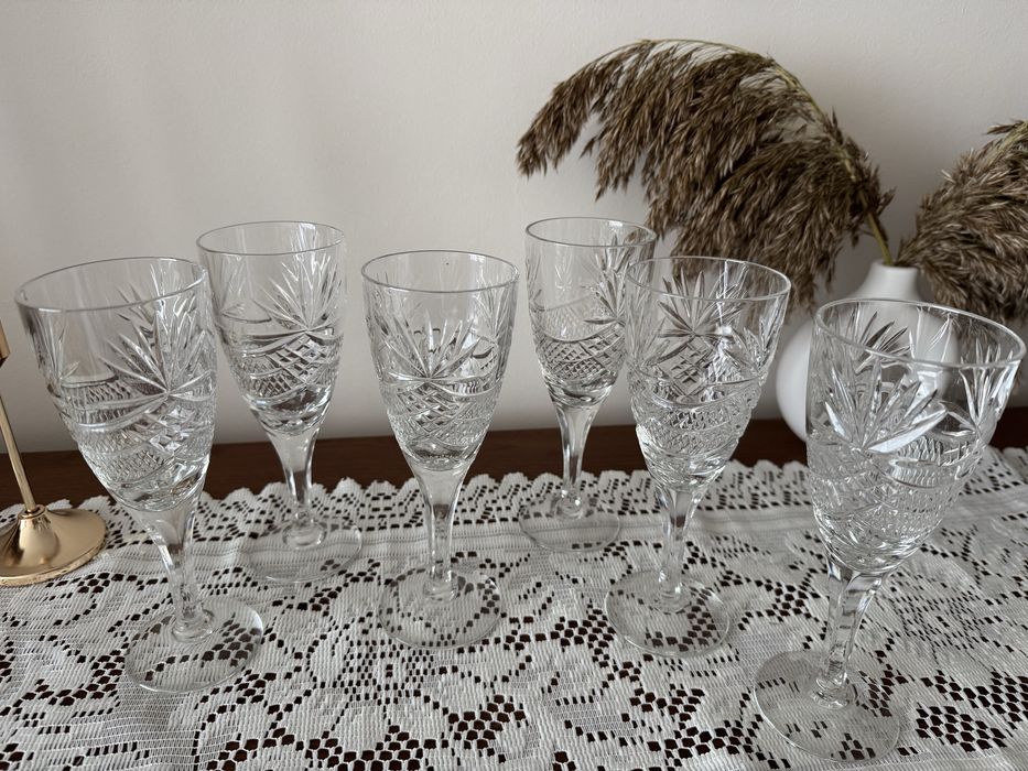 Великі криштальні бокали келихи 6 шт