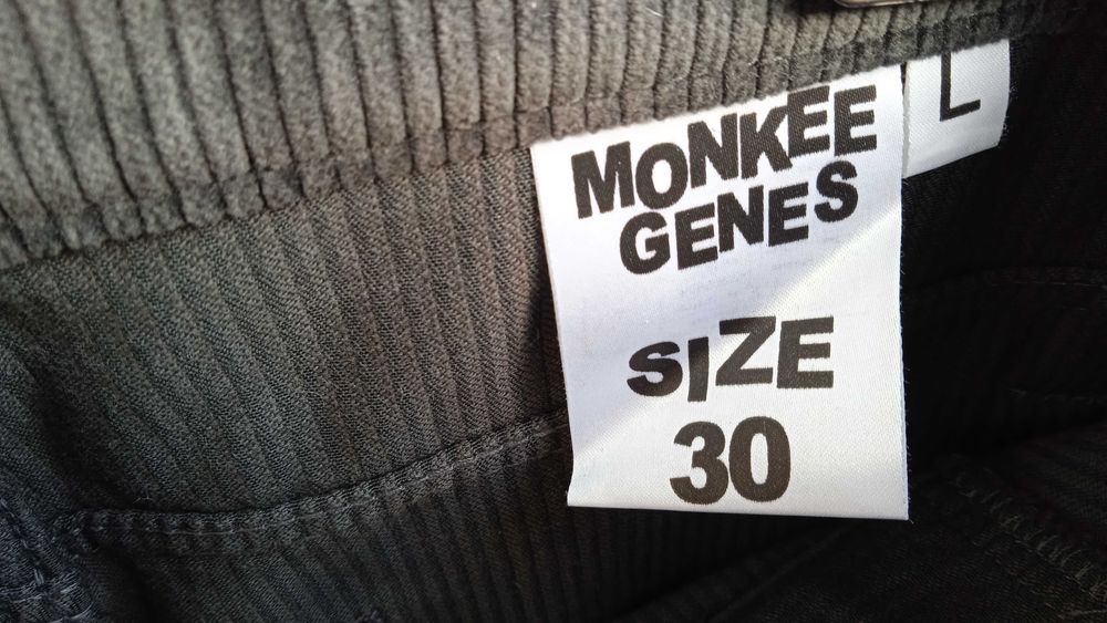 Spodnie damskie sztruksowe 30 monkee genes szerokie nogawki khaki