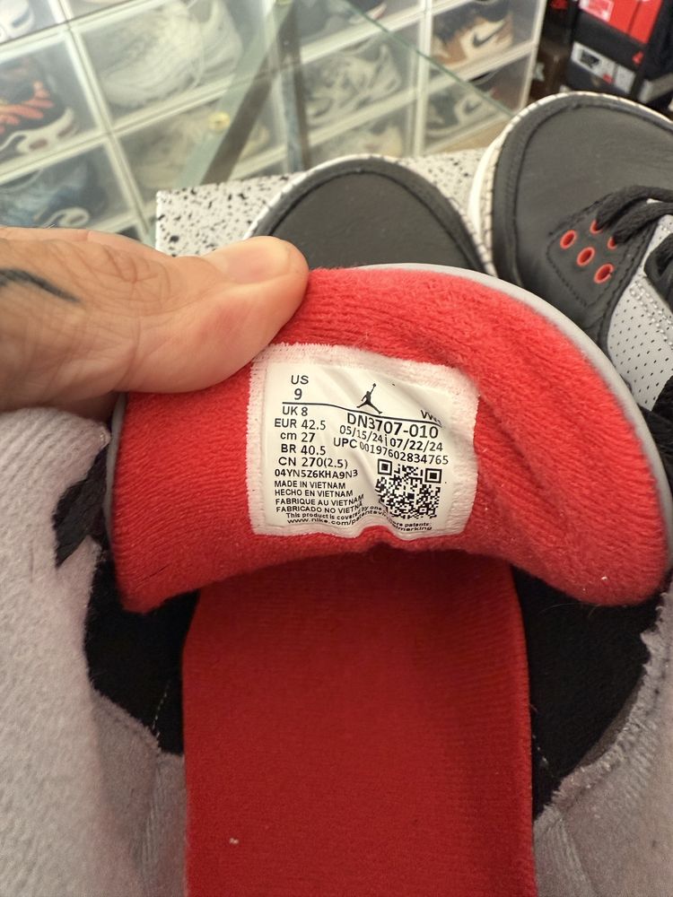 Jordan 3 black cement 2024