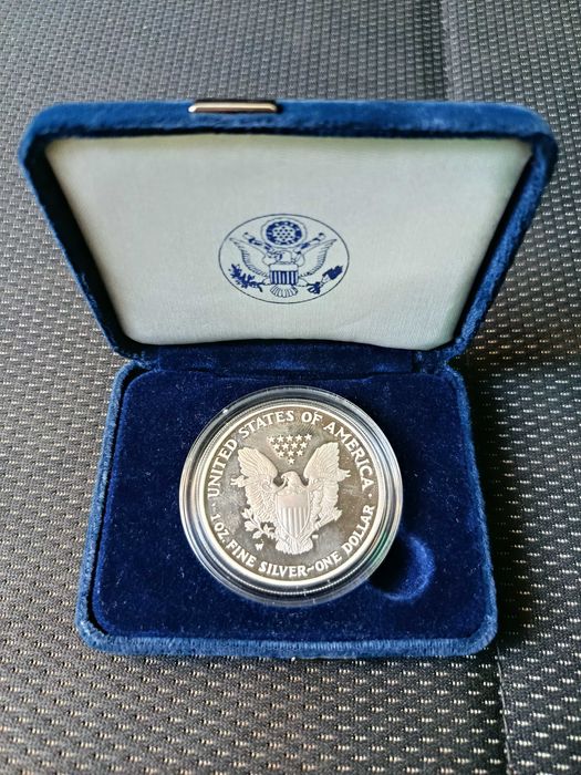 Moeda Prata pura 1 oz 1 dolar 2007 nova