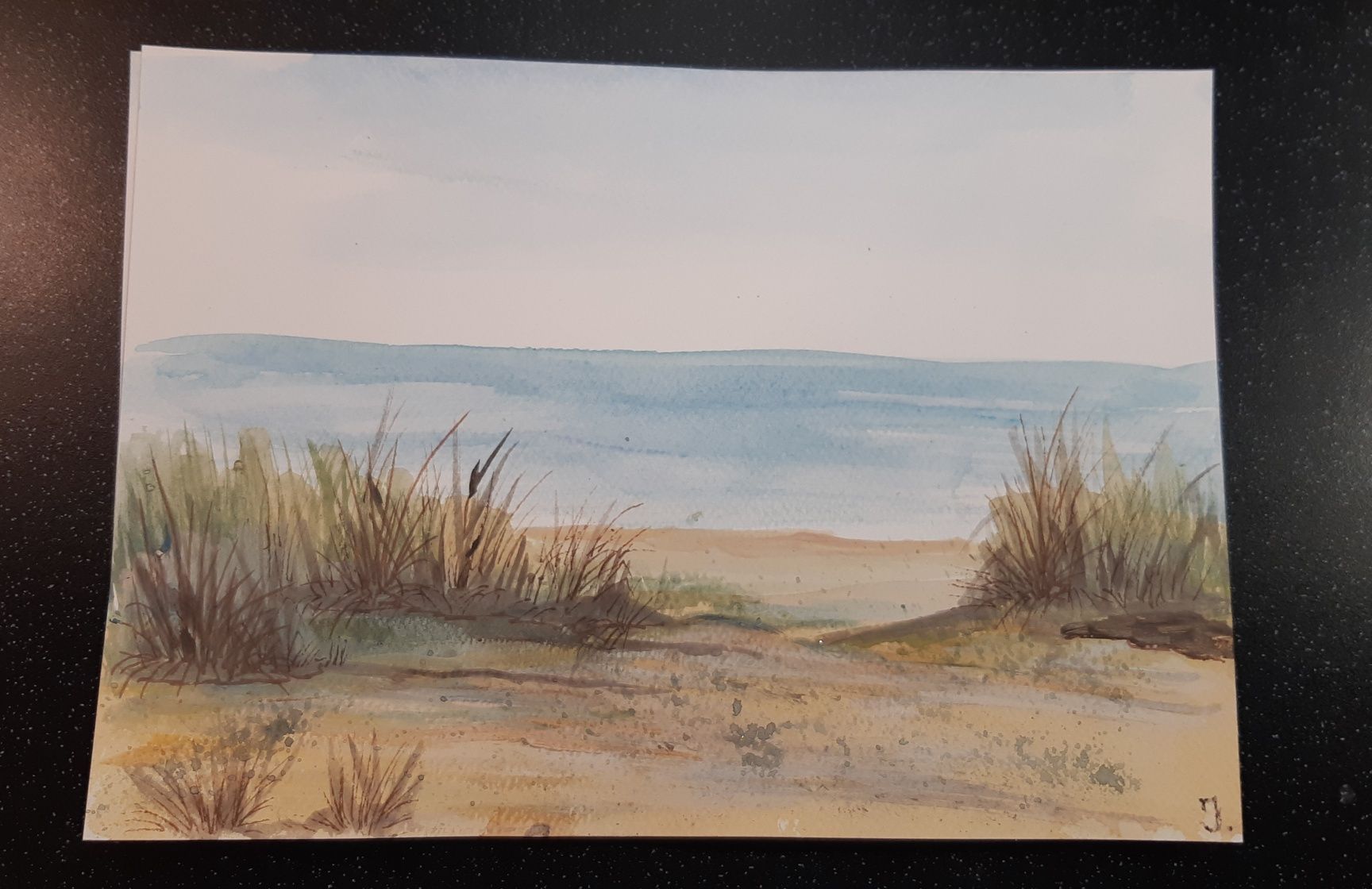 Sprzedam - obraz tryptyk - morze, akwarela (21x30cm x 3szt)