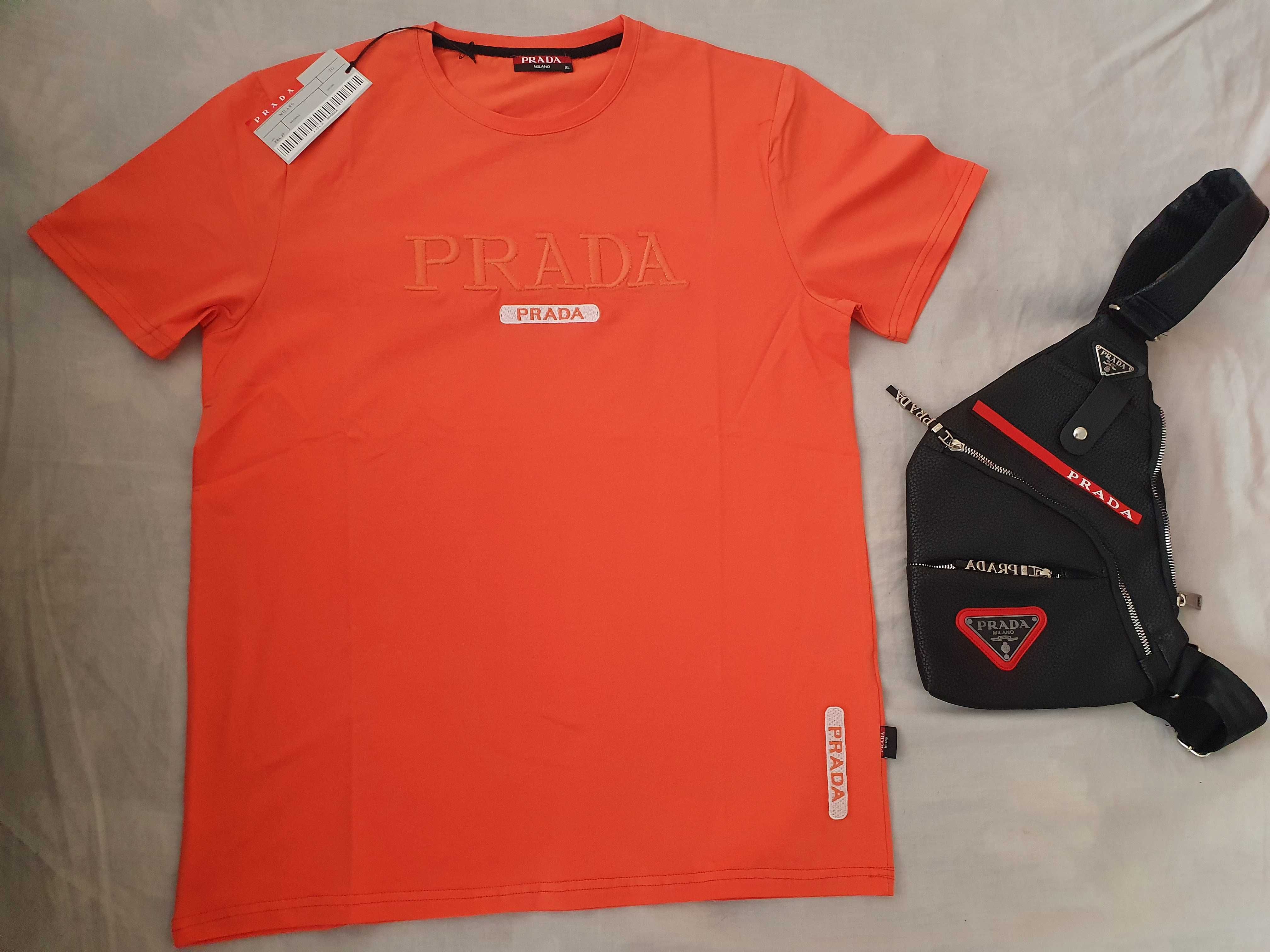 NOWA koszulka męska Prada Milano XL piękny kolor i model na prezent