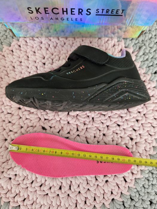 Buty Dziewczęce Sneakersy Skechers 33 Czarne Na Rzepy